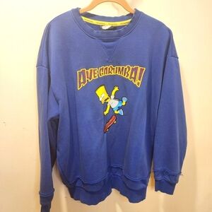 20th Century Fox Film Corporation   The Simpsons Unisex  blue sweater size M